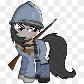 Brony-works, Clothes, French, Gun, Military, Military - Cartoon, HD Png Download - cartoon gun png