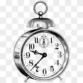 Old Alarm Clock Clipart - Drawing Of Alarm Clock, HD Png Download - clock clipart png