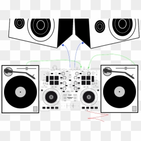 Turntables Png Cliparts - Dj Sound Clipart, Transparent Png - turntables png