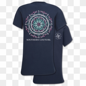 Sc Classic Ship Wheel-navy - T-shirt, HD Png Download - ship wheel png