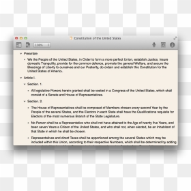 An Omni Outliner Document Containing The Constitution - Outline Pages, HD Png Download - united states outline png