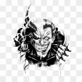 Transparent Skull Tattoo Png - Clown Tattoo Png, Png Download - skull tattoo png