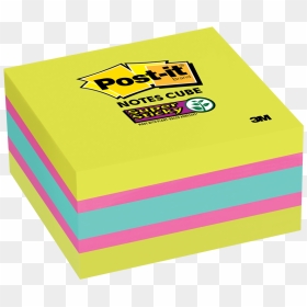 Post-it Super Stickey Notes Cube - Post It Notes, HD Png Download - post it notes png
