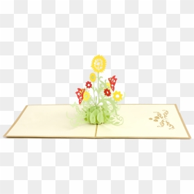 Garden Dandelions Paper Pop Card - Bouquet, HD Png Download - champagne popping png