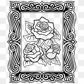 Roses With Decorative Border Clip Arts - Clip Art, HD Png Download - decorative border png