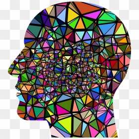 Low Poly Shattered Man Head Silhouette Clip Arts - Skillz Logic Brain Games, HD Png Download - head silhouette png