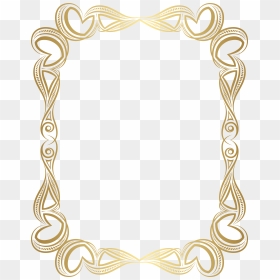 Decorative Border Frame Gold Transparent Png Image, Png Download - decorative border png
