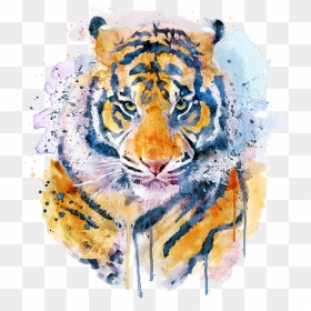 Bleed Area May Not Be Visible - Tiger Face Acrylic Painting, HD Png Download - tiger face png