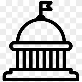 Capitol Building Rubber Stamp - Outline Post Box Clipart, HD Png Download - capitol building png