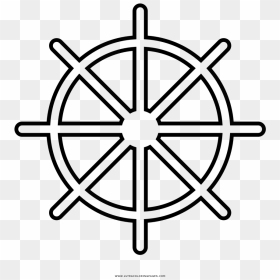 Ship Wheel Coloring Page - Steering Wheel Coloring Page, HD Png Download - ship wheel png