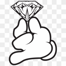 Savage Cool Dope Drawings - Cartoon Diamond In Hand, HD Png Download - dope png