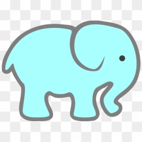 Blue Baby Elephant Svg Clip Arts - Indian Elephant, HD Png Download - baby elephant png