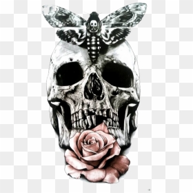 Body Tattoos Temporary Skull Tattoo Sticker Abziehtattoo - Skull Arm Tattoos For Women, HD Png Download - skull tattoo png