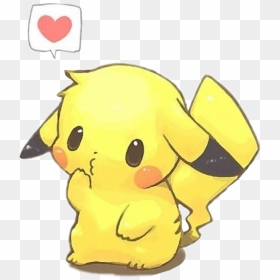Transparent Pokemon Clipart Black And White - Pikachu Anime Kawaii Pokemon, HD Png Download - cute pikachu png