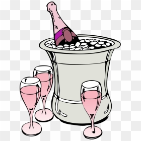 Champagne Transparent Cartoon, Picture - Champagne Clip Art, HD Png Download - champagne popping png