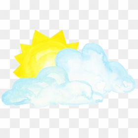 Hand Painted By The Clouds Blocking Half Of The Sun - Sketch, HD Png Download - half sun png