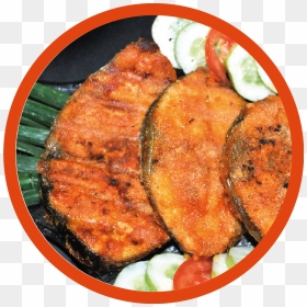 4 King Fish Pieces, Medium To Large Size Thinly Cut - King Fish Fry Goa, HD Png Download - fish fry png