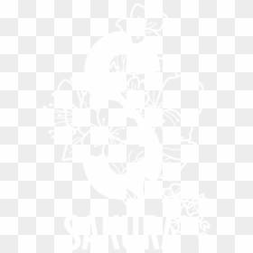 Sakura Logo Wht 03, HD Png Download - sakura tree png