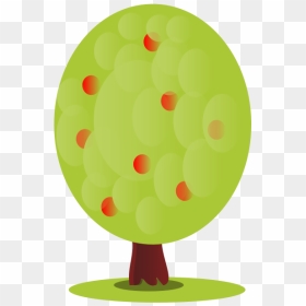 Red Fruit Tree - Clip Art, HD Png Download - fruit tree png