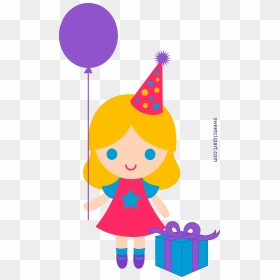 Birthday 2 With Boy Crown Clipart Jpg Royalty Free - Happy Birthday Girl Clipart, HD Png Download - birthday hat transparent png