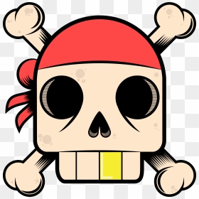 Pirate Skull - Cartoon, HD Png Download - pirate skull png