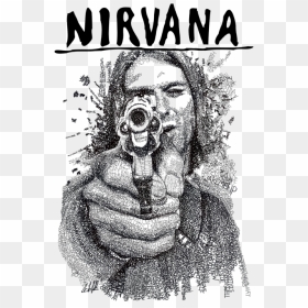 Bleed Area May Not Be Visible - Sketch Kurt Cobain Drawings, HD Png Download - kurt cobain png