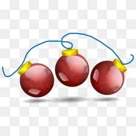 String Of Christmas Ornaments, HD Png Download - red christmas ornament png