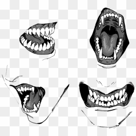 Broken Teeth Drawing, HD Png Download - vampire teeth png