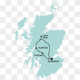 Loch Ness Hunter Tour Map - 7 Day Tour Scotland, HD Png Download - loch ness monster png