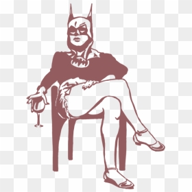 Sitting, HD Png Download - batgirl png