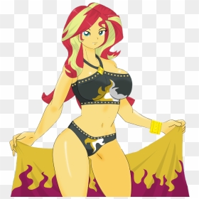 Mlpmlpegequestriagirls Sunsetshimmer Sexy Bikini - My Little Pony Equestria Girls Sunset Shimmer Swimsuit, HD Png Download - sexy girls png