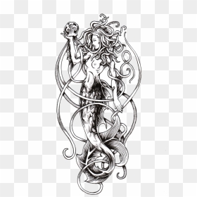 Siren Mythology Png Transparent Siren Mythology Images - Evil Siren Mermaid Tattoo, Png Download - siren png
