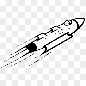 Rocketship - Rocket Black And White, HD Png Download - rocketship png