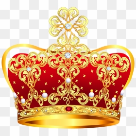 Gold & Red Crown - Transparent Queen Crown Png, Png Download - tiara transparent png