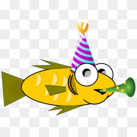 Party Fish Clipart, HD Png Download - gold fish png