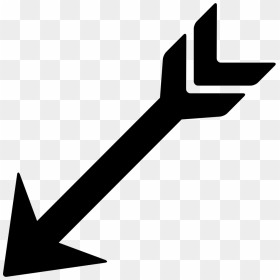 Indian Arrow Pointing Down Left - Arrow Pointing Left Down, HD Png Download - arrow pointing down png