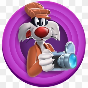 Looney Tunes World Of Mayhem Photographer Sylvester, HD Png Download - photographer png
