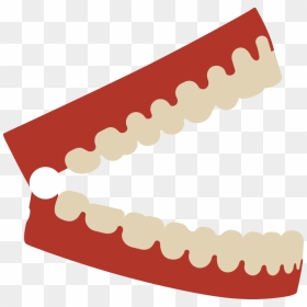 Chattering Teeth With Red Base Vector Image - Chattering Teeth Png, Transparent Png - vampire teeth png