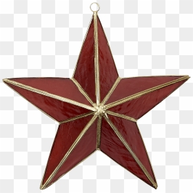Capiz 3d Star Ornament In Red & Gold - Eastern Standard, HD Png Download - red ornament png