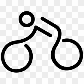 Bicycle Mounted By A Stick Man - Simbolo Bicicleta, HD Png Download - stick man png