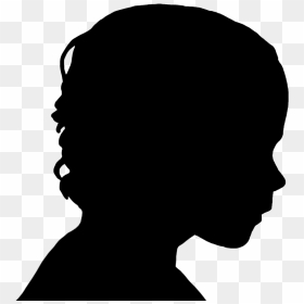 Girl Face Silhouette - Silhouette Of A Boys Head, HD Png Download - child silhouette png