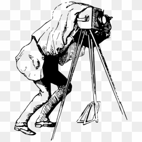 Drawing Photographer Camera Line Art - Vintage Photographer Clipart, HD Png Download - photographer png