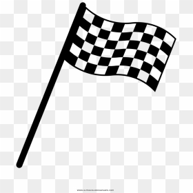 Transparent Racing Flags Clip Art - Coloring Page Of A Checkered Flag, HD Png Download - black and white american flag png