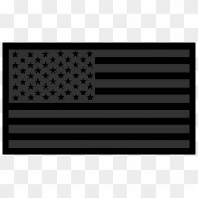 American Flag Black On Black Patch - Illustration, HD Png Download - black and white american flag png