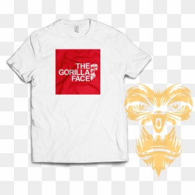 The Gorilla Face T Shirt White/red - Gorilla Bc, HD Png Download - gorilla face png