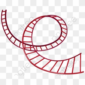 Roller Coaster Tracks - Roller Coaster Track Clipart, HD Png Download - rollercoaster png