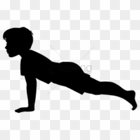 Free Png Download Kids Fitness Silhouette Png Images - Silhouette Kids Yoga Clipart, Transparent Png - child silhouette png