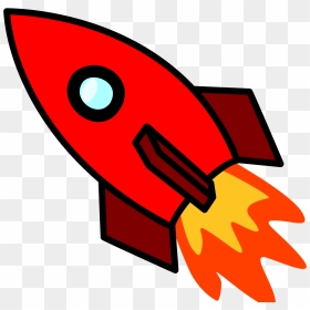 Red Rocket Clipart, HD Png Download - rocketship png