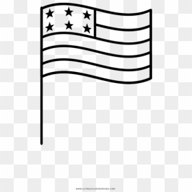Bandeira Americana Para Colorir, HD Png Download - black and white american flag png
