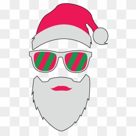 Transparent Cartoon Sunglasses Png - Christmas Santa With Glasses, Png Download - cartoon sunglasses png